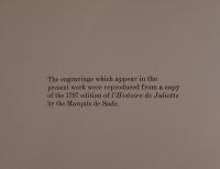 SIXTY EROTIC ENGRAVINGS by JULIETTE