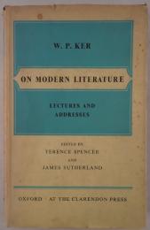 On Modern Literature Lectures and Addresses