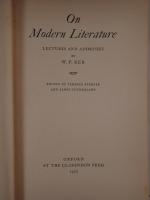 On Modern Literature Lectures and Addresses