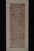 『太上神仙鎮宅霊符』 木版御札（道教・陰陽道・玄天上帝信仰護符） 掛軸装 1幅