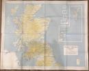 【古地図】古代イギリス（北シート）1066年以前のイギリスの目に見える主要な遺物の地図　Ancient Britain (north sheet)A MAP of the major visible antiquities  of GREAT BRITAIN older than AD.1066  scale:1/625,000 the Ordnance Survey,Chessington,Surrey,1964