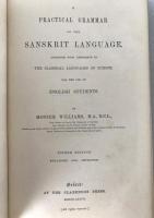 1877 Sanskrit Grammar MONIER WILLIAMS 4th Ed Oxford Antique Ex-Library Japan WWII