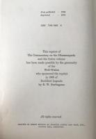 The Commentary on the Dhammapada, Vol. I. Part I - Pali Text Society Reprint, 1970