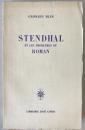 1954 FIRST ED. Georges Blin "Stendhal et les problèmes du Roman" José Corti - French Theory / Narratology Scarce