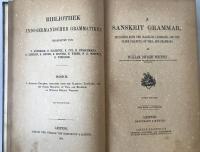 [Indology Classic] W.D. Whitney "Sanskrit Grammar" (1924 Leipzig Ed.) & Perry "Primer" Set | Breitkopf & Härtel | Rare Philology Reference