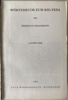 Hermann Grassmann - WORTERBUCH ZUM RIGVEDA (1964) 4th Ed. Harrassowitz