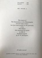 The Commentary on the Dhammapada (Vol. I)