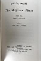 Majjhima Nikāya VOL IV Index of Words 1974 PTS Hardcover Mrs. Rhys Davids
