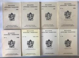 Rare Set of 8 Issues: Bulletin d'Études Indiennes (Journal of Indian Studies) 1983-1992 Nos. 1-10(Missing No. 5) Sanskrit, Indology