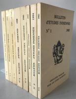 Rare Set of 8 Issues: Bulletin d'Études Indiennes (Journal of Indian Studies) 1983-1992 Nos. 1-10(Missing No. 5) Sanskrit, Indology
