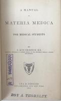 Rare 1911 A Manual of Materia Medica Thornton US Medical Textbook with Japanese Library Stamps
