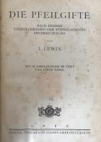 DIE PFEILGIFTE (Arrow Poisons) L. Lewin 1923 First Edition Toxicology