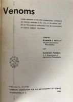 Venoms (1958 Second Printing) - First International Conference Proceedings 1954