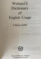Webster's Dictionary of English Usage　ハードカバー （英語版 ）