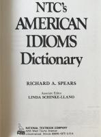 N.T.C.'s American Idioms Dictionary ハードカバー  (英語版) 