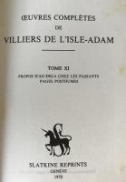 Œuvres complètes de Villiers de L'Isle-Adam Originally published: Paris : Mercure de France, 1922-19316冊揃え