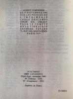 French Literary History: Histoire de la littérature fantastique en France by M. Schneider (1985 Fayard)