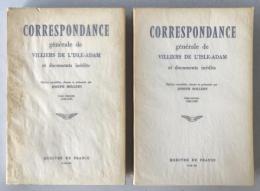 Auguste Villiers de l'Isle-Adam: Correspondance Générale, 2 Volumes, 1962 Critical Edition
