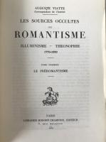 Auguste Viatte LES SOURCES OCCULTES DU ROMANTISME Complete 2 Vol Set 1979