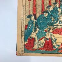  【版画】伊勢大々御神楽之図　版画絵　明治４５年発行