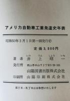 アメリカ自動車工業発達史年表