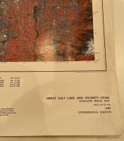 【古地図】米国ユタ州グレートソルトレークとその周辺　衛星画像マップ　Great Salt Lake and Vicinity 1/125,000-scale satellite image map experimental edition 1984 U.S.Geological　Survey