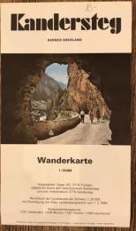 【古地図】スイス　ハイキングマップ１９８４年　Kandersteg wanderkarte 1/25,000 1984
