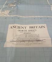 【古地図】古代イギリス（北シート）1066年以前のイギリスの目に見える主要な遺物の地図　Ancient Britain (north sheet)A MAP of the major visible antiquities  of GREAT BRITAIN older than AD.1066  scale:1/625,000 the Ordnance Survey,Chessington,Surrey,1964