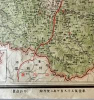 【古地図】名所名物民謡案内　大日本旅行地図（東部）　鐵道省校閲　東京日日新聞附録　昭和2年発行　シミ、破れあり
