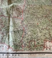 【古地図】名所名物民謡案内　大日本旅行地図（東部）　鐵道省校閲　東京日日新聞附録　昭和2年発行　シミ、破れあり