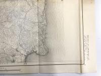 【古地図】網代　二万五千分之一地形図 小田原近傍15号（共15面）　明治18年測図昭和8年修正　日本陸軍参謀本部発行　ヤケシミ少々