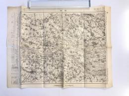 【古地図】深谷　五万分之一地形図 宇都宮11号（共16面）　明治40年測図・昭和14年修正　日本陸軍参謀本部発行 1939