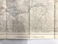 【古地図】上野原　二万五千分之一地形図 八王子近傍13号（共14面） 假製版　昭和4年測図　日本陸軍参謀本部発行　少々ヤケシミ有