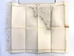 【古地図】室戸岬　五万分之一地形図 劍山（剣山）16号南部（共11面）　明治40年測図・昭和8年修正　日本陸軍参謀本部発行　シミ有