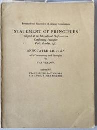 Statement of principles, adopted at the International Conference on Cataloguing Principles, Paris, October 1961 