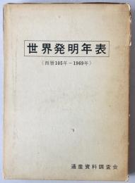 世界発明年表 : 西暦105-1969年