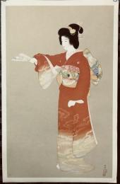 【版画】　序の舞　シルクスクリーン H.C