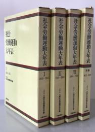 社会・労働運動大年表　４冊揃い