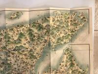 【古地図】早わかり 温泉案内 日本名勝圖　日下伊兵衛 作　和樂路屋 発行　戦前　少々ヤケ・シミあり