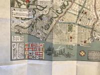 【古地図】改正 横濱分見地圖 全　錦誠堂　明治11年1月　少々汚れあり