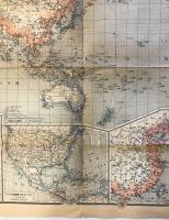 【古地図】最新日本大地図 最新世界情勢大地図　高橋清次編　大日本雄弁会講談社　昭和27年7月　250万分の1他　少々イタミ・欠けあり