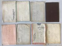 【レトログッズ】戦前 絵葉書（袋のみ） 8枚　別府・國府津・常磐館・箱根・京都・所澤陸軍飛行學校・三越呉服店開催　少々書込・イタミ