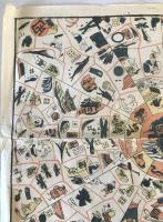 【古地図】新作 江戸方角かんがへ物　吉田屋小吉　江戸末期　端：少々折れ・イタミ・破れあり　全体に少々汚れあり