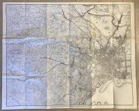 【古地図】東京近傍図 明治20年　7枚入　陸地測量部 作　古地図史料出版　明治13・14年測量 19年製版　二万分之一他　本体美品