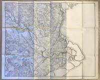 【古地図】東京近傍図 明治20年　7枚入　陸地測量部 作　古地図史料出版　明治13・14年測量 19年製版　二万分之一他　本体美品