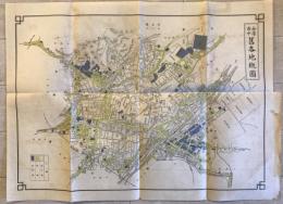 【古地図】金澤市中 舊各地概圖　シミ・汚れ・少々イタミ・破れあり