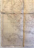 【古地図】南方共榮圏要圖（其の一）　情報局　内閣印刷局 発行　昭和17年1月　イタミ・ヤケ・少々破れ・欠けあり