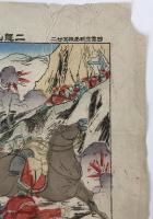 二龍山占領露将ステッセル落馬之図　明治28年　日露陸戦画報其28