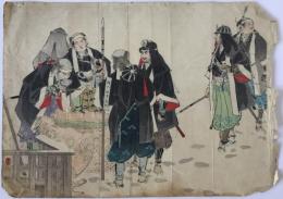 赤穗義士引揚 浮世絵 木版画 明治33年