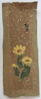 花の絵　南天、福寿草、牡丹、菊　4枚揃え